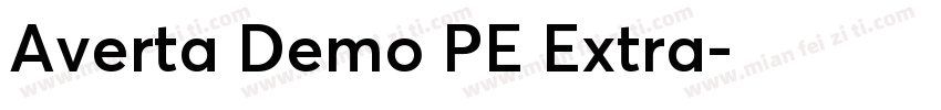 Averta Demo PE Extra字体转换